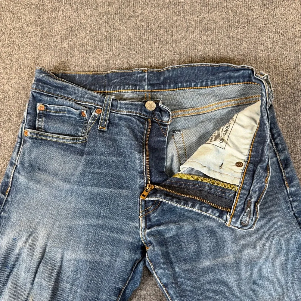 Levis 511 Slim Fit Selvedge Denim Jeans Blue Distressed 32x32 21948-0030 #3366